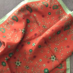 Beautiful Vintage Japanese Floral Paisley Scarf